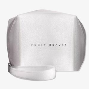 Fenty Beauty by Rihanna Silver Glitter Makeup Bag with Zipper